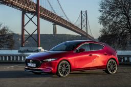 2022 Mazda3 2.5s front left in red
